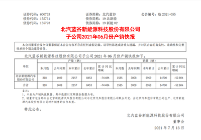 北汽藍(lán)谷上半年銷量大幅下滑52.66%，計(jì)算機(jī)軟硬件及輔助設(shè)備批發(fā)業(yè)務(wù)或成新增長點(diǎn)
